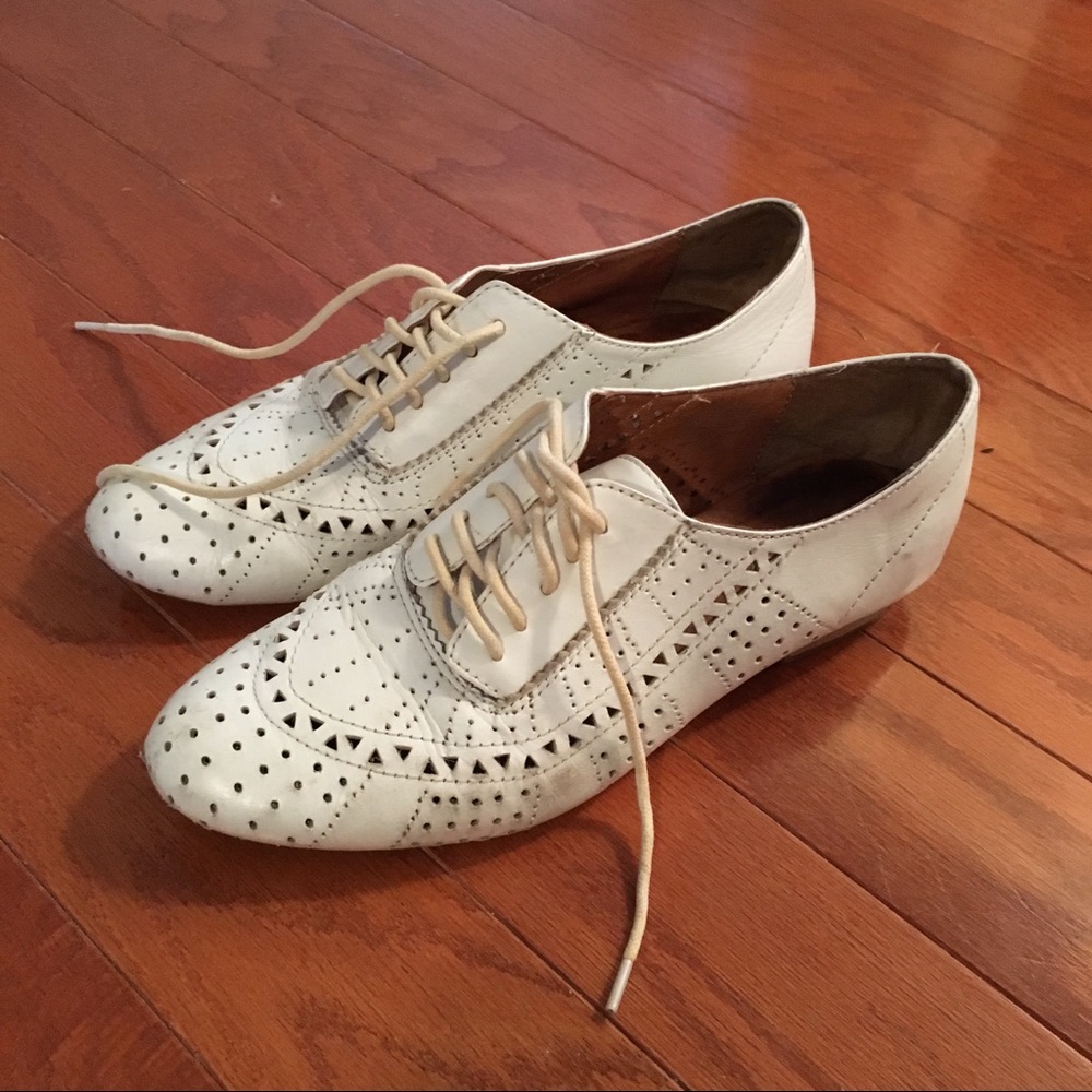 Jeffrey Campbell oxfords white/offwhite - leather